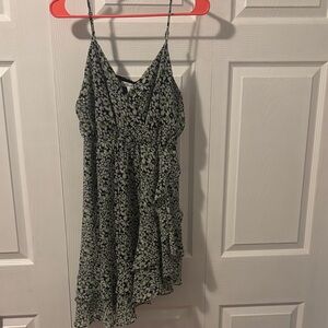 BCBGeneration Black and Green Floral Dress